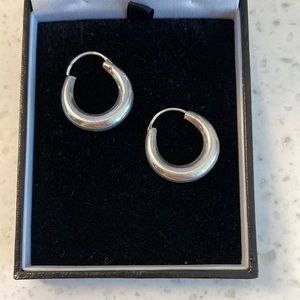 Sterling Silver Hoop Earrings 925